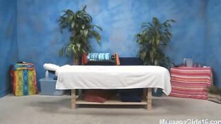 hope plays with her pussy before massage