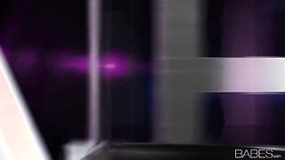 Annika Albrite gives blowjob