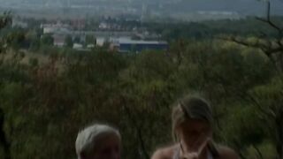 Voyeuristic Blonde With Old Couple video