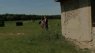 Old Fart And Busty Brunette video