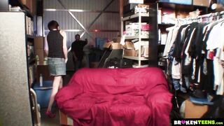 Cock bigger than her forearm goes in to the balls