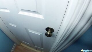 Lady coffee's shower head masturbation