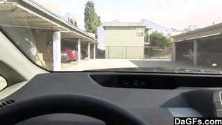 Experienced Emo Latina sucks a dick in a car!