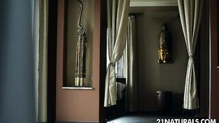 Ukrainian girl naked and masturbating