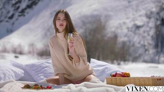 VIXEN – Ski bunny Sonya has passionate sex in the Alps