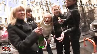 Partying coeds play with each other and fuck in groups