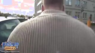 Gal gets picked up and double pounded