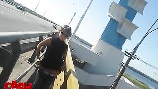 Stripping and cock sucking in moving car