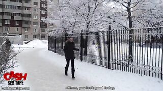 Nice throating and hot fuck in the sauna