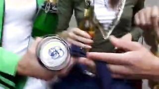 Busty Stud Rings the Bell with Partying Guys