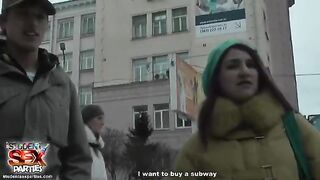 Ass fuck with college slut in the kitchen