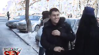 Young chick in horny nurse outfit strips 