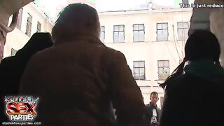 Sexy college girls fuck with horny studs