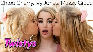 Twistys - Three petite Sorority sisters have lesbian threesome