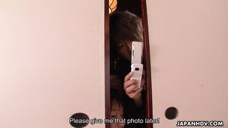 Japanese honey Yuuno Hoshi is masturbating, uncensored