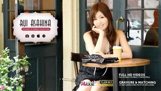 Tasty Japanese babe Rui Asahina drilled up her hairy twat