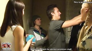 Lick cream off her boobs and oozing cunt