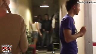 As chicks make out, I fuck them in doggy