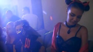 Halloween sex party with horny students