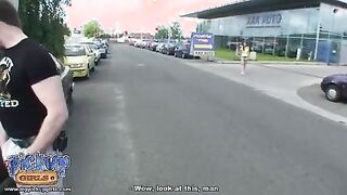 Sexy manager drilled by two hard sticks