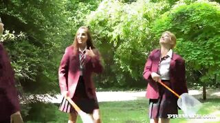 Tight Teen Anita Bellini DP'd by two Gardeners