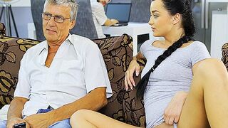 DADDY4K. Horny brunette unleashes all lust on boyfriend's...