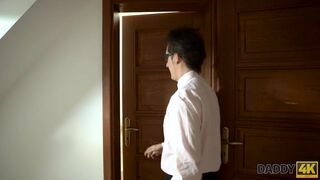 DADDY4K. Old man relaxes in bedroom with young slut...