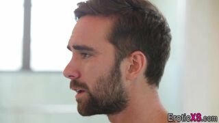 Lingerie babe gets banged