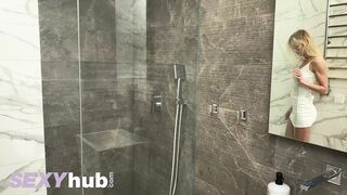 Lonely blonde beauty Nancy A lockdown isolation masturbation