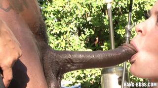 Black Refugee fucks 2 stupid sluts with his neanderthal dick