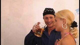 Hot double penetration with a perverted blonde who loves sex