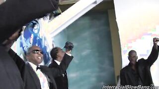 Sarah Vandella gang blowjob