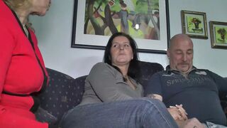 Two horny sluts spread their pussies to one cock - 4