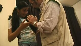 Young Latina girl prefers mature cocks