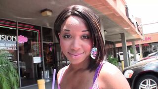 brunette Imani fucks cock and makes him cum in her mouth