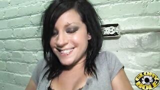 Tori Lux glory hole blowjob