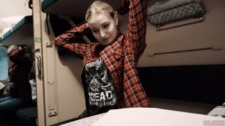 Girl Seduced Guy On Train And Gave Him Blowjob And Ate Sperm