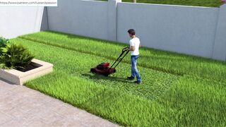 AWAM - Sam helped Sophia with the Lawn and got a great view