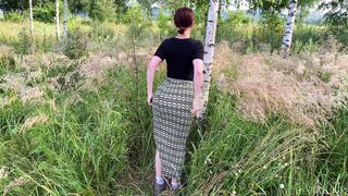 Wife sucking cock outdoors and having sex with cum on ass