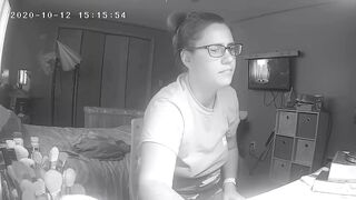 Teen Slut Skips Homework to Fuck Her Pussy to Lesbian Porn