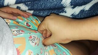 Indian STEPSISTER touching her pussy under the covers