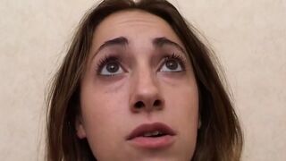 Sexy blonde makes amateur play with cock and her pussy