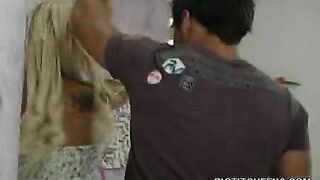 Blonde Pamela Fondles Her Rack