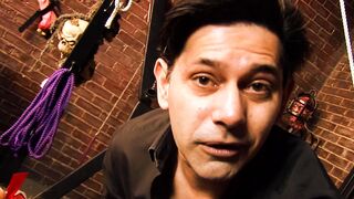 Kinky babe fucks wildly and passionately in a dungeon