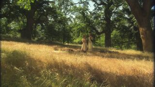 Erotic lesbians romance passionately in the wild