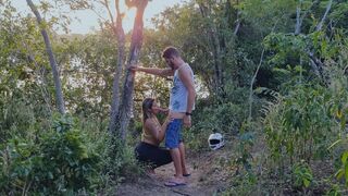 I took my sister-in-law's pregnant daughter for a walk in the woods!