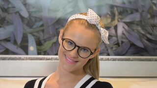 Cutie Jillian Janson Leaves Her Glasses On A She Finger
