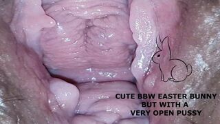 Cute bbw bunny, but with a very open pussy