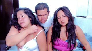 My stepsisters showed me their big and delicious tits in exchange for giving them permission to the party