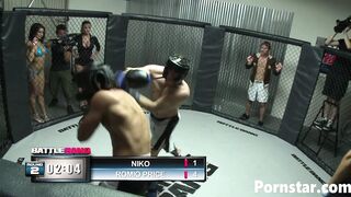 Blonde Beauty Sophie Dee Smother's Boxing Loser With Her Big Tits